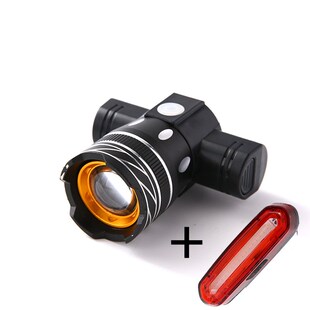 速发自灯车T6前聚行焦前照灯充电度可旋转骑行灯