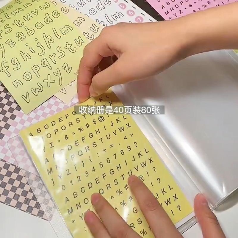 速发A6手账素材贴纸收纳册大容量卡片票据发票便签收藏夹相册手帐