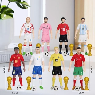 2026世界杯吉祥物 梅西c罗姆巴佩内马尔公仔足球明星模型手办摆件