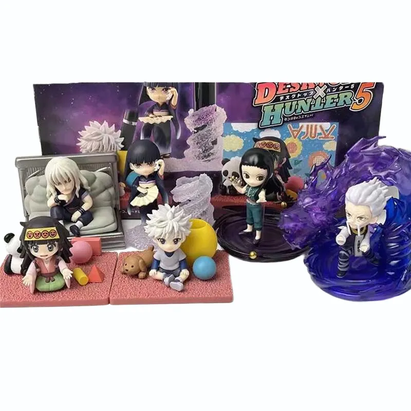 全职猎人6款Q版揍敌客家族盲盒摆件奇犽伊尔迷亚路嘉动漫手办盒蛋