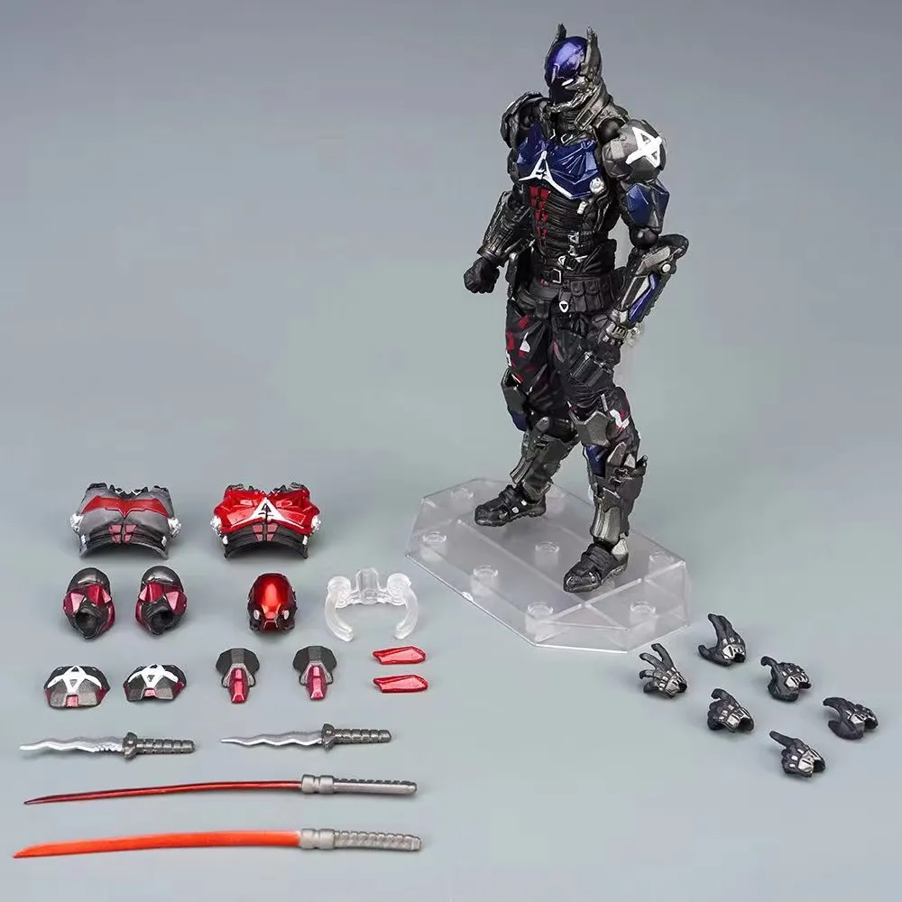 动漫模型 关节可动 海洋堂 山口式024蝙蝠侠阿卡姆 阿甘骑士手办