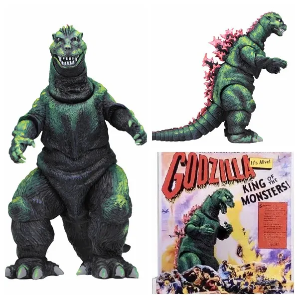 NECA 1956 电影海报版 Godzilla 哥斯拉 可动手办模型 摆件 盒装