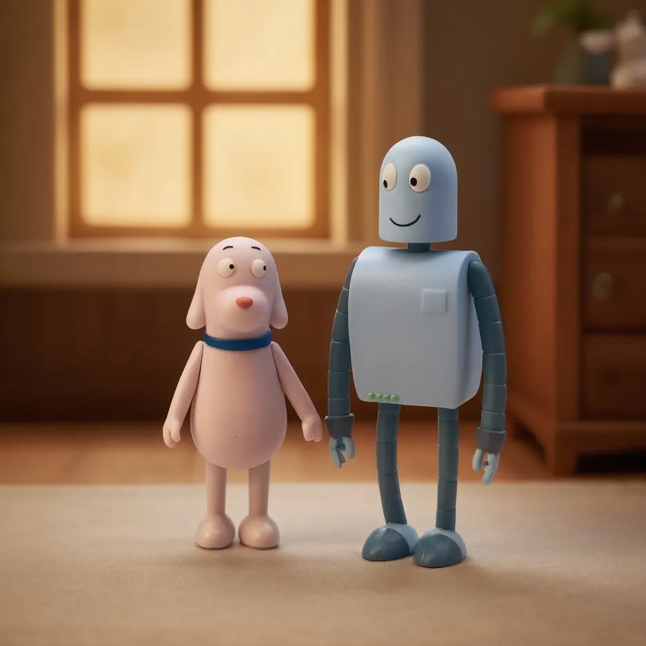 机器人之梦再见机器人小狗摆件手办周边立体公仔纪念品收藏礼物