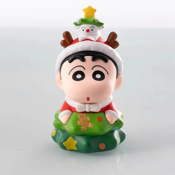 动漫周边二次元礼物Q版圣诞小新车载机箱手办模型盒装摆件现货