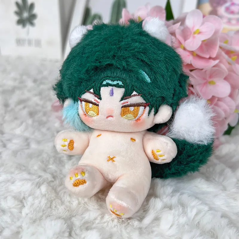 现货原神魈狸奴10cm可爱公仔含耳朵尾巴棉花娃娃送朋友礼物