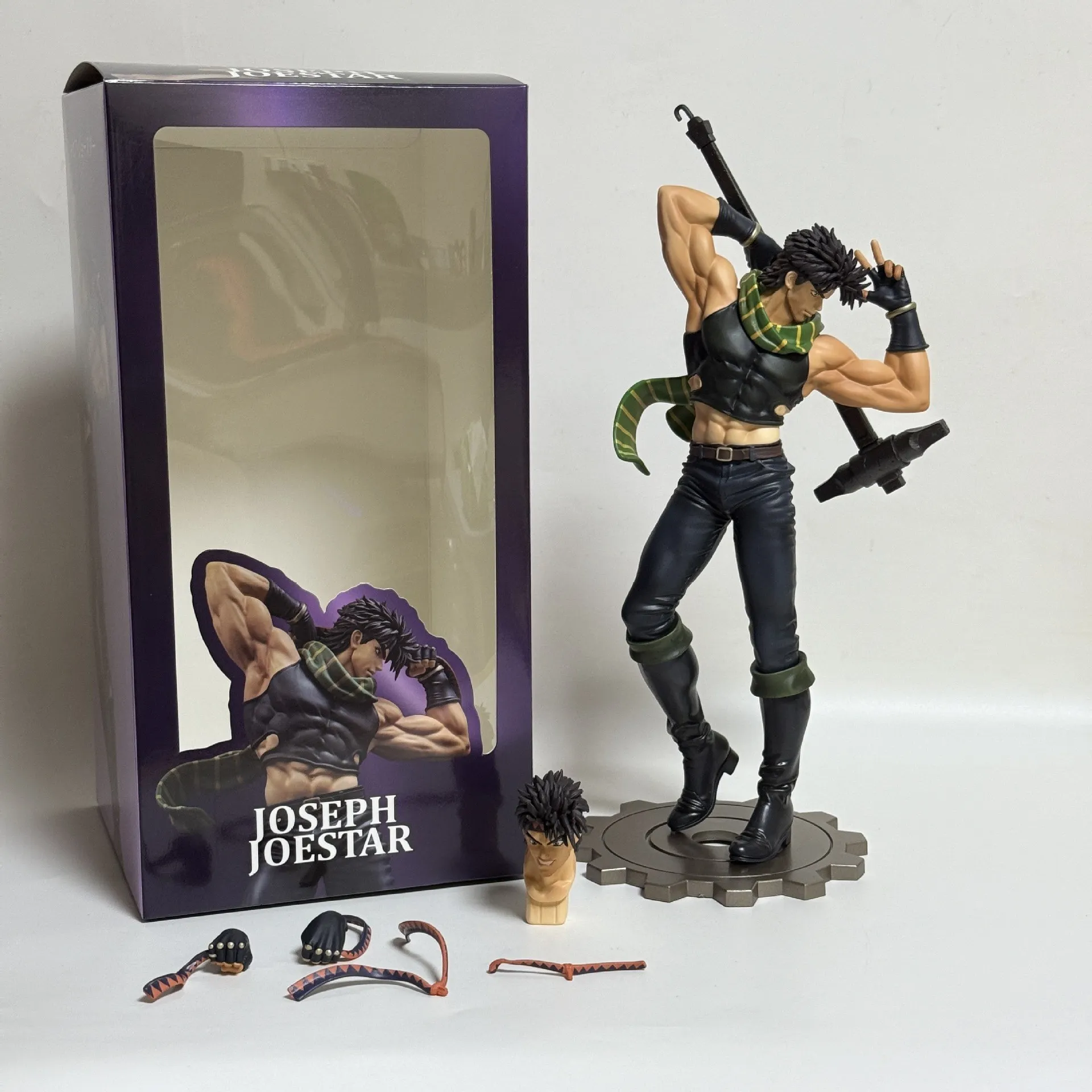 JOJO奇妙冒险 乔瑟夫 特典双头雕 雕像摆件 手办模型 盒装摆件