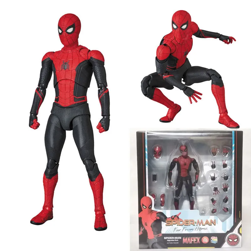 MAFEX 113蜘蛛侠 英雄远征 Spider Man升级战衣 可动人偶手办模型