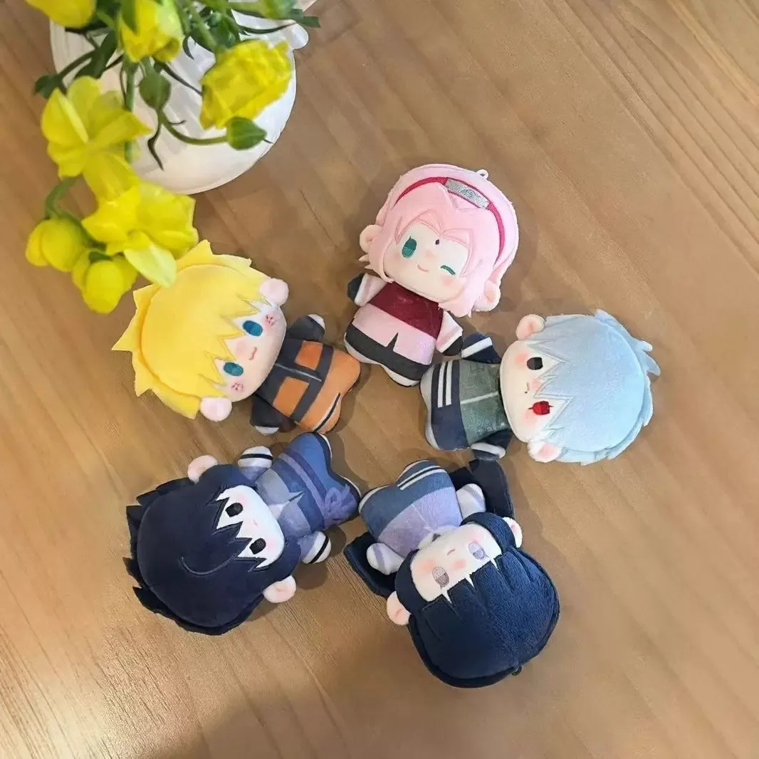 火影忍者同人周边鸣人佐助10cm印花努努体棉花娃娃玩偶公仔小挂件