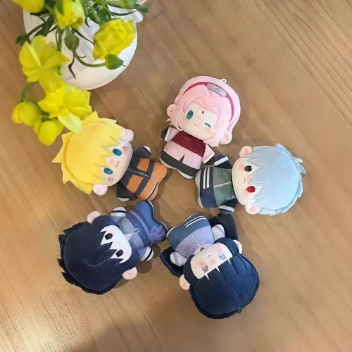 火影忍者同人周边鸣人佐助10cm印花努努体棉花娃娃玩偶公仔小挂件