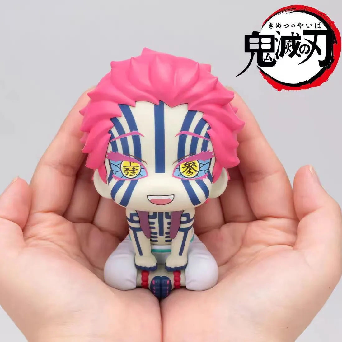 大模丸 鬼灭之刃 上弦·三 猗窝座 头部可动Q版可爱手办 动漫周边