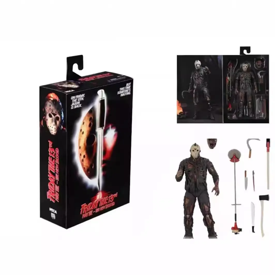 NECA 42003 杰森 黑色星期五 新血版7寸盒装 可动我人偶手办模型