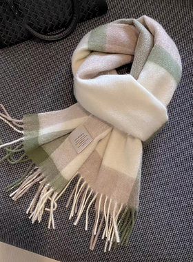 新年礼物Concise Kite纯羊毛围巾女冬季保暖围脖生日冬天送女生