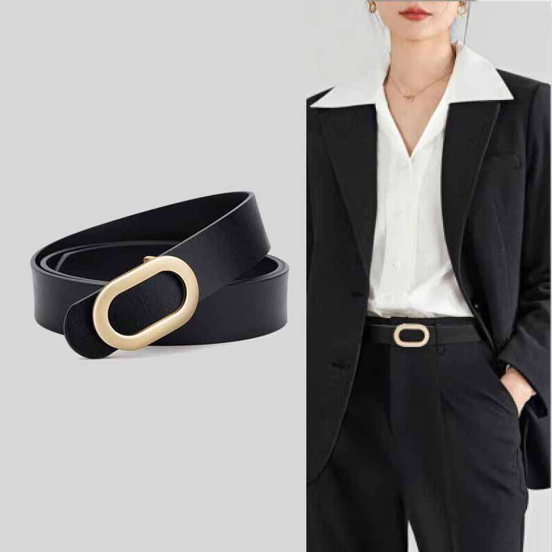 ConciseKite头层牛皮皮带女牛仔