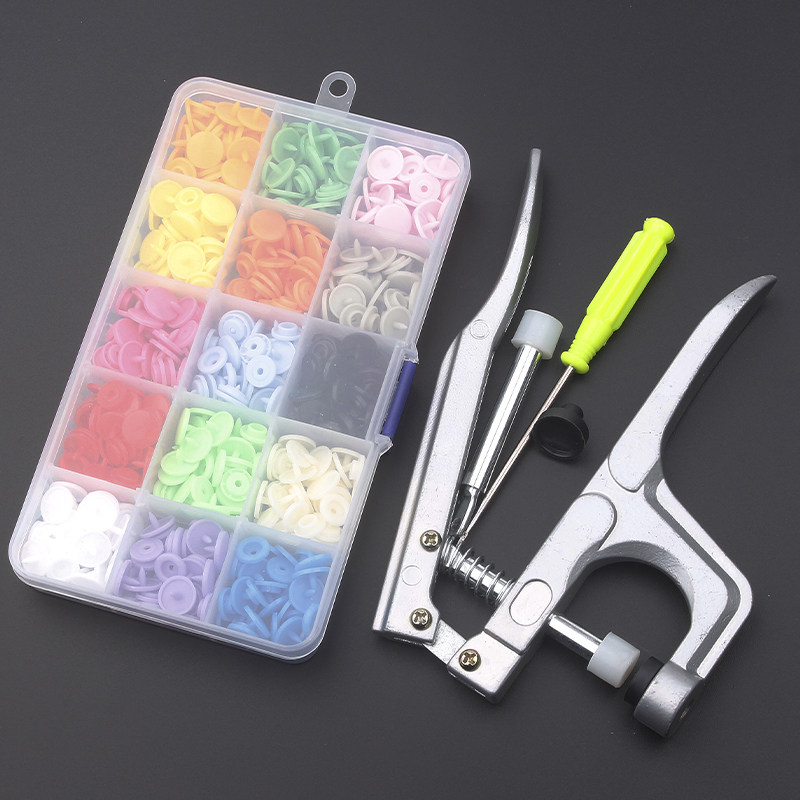 新款工具四合扣钳 T3/T5/T8塑料树脂纽扣手压打扣钳子 安装包邮