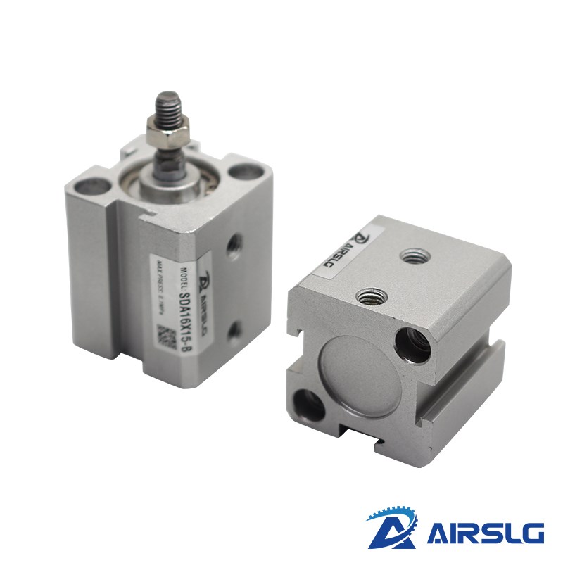 气动双向带磁小型薄型气缸SDA12X5X10X15X20SX25X30X35X40SX50S-B