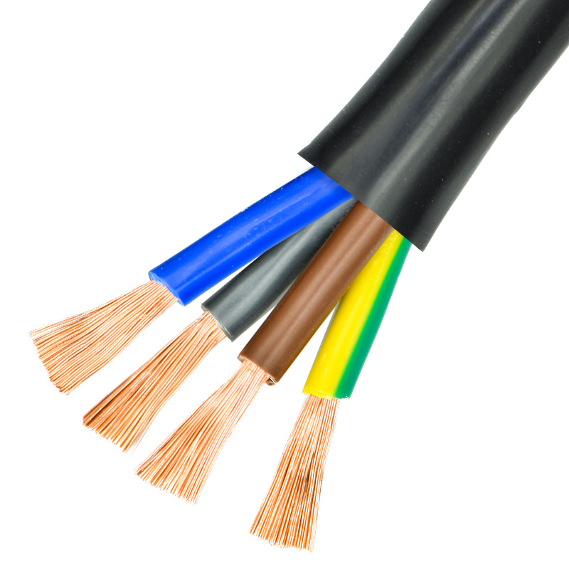 国标RVV电缆线纯铜2 3 4 5芯电源控制线0.75 1.5 4 6平方软护套线
