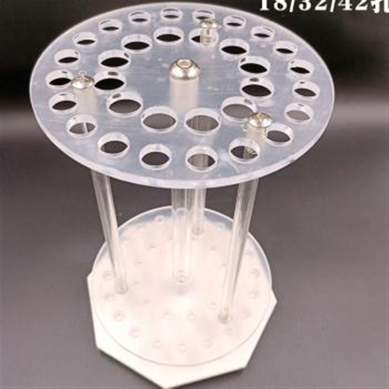 有机玻璃移液管架183242孔可旋转式圆盘刻度吸管架实验室仪器用圆