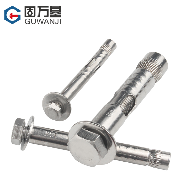 304不锈钢外六角内膨胀螺丝爆炸内置式膨胀螺栓加长拉爆M6MZ8/M10