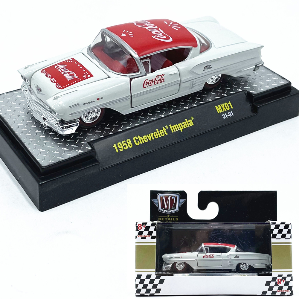 1:64M2车模1958雪佛兰Impala仿真合金汽车模型收藏摆件