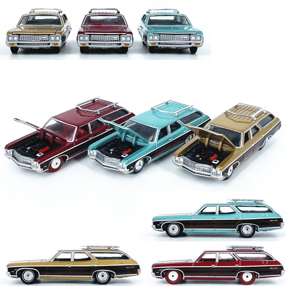 1:64雪佛兰1972KingswoodEstate旅行版合金汽车模型收藏AS品牌