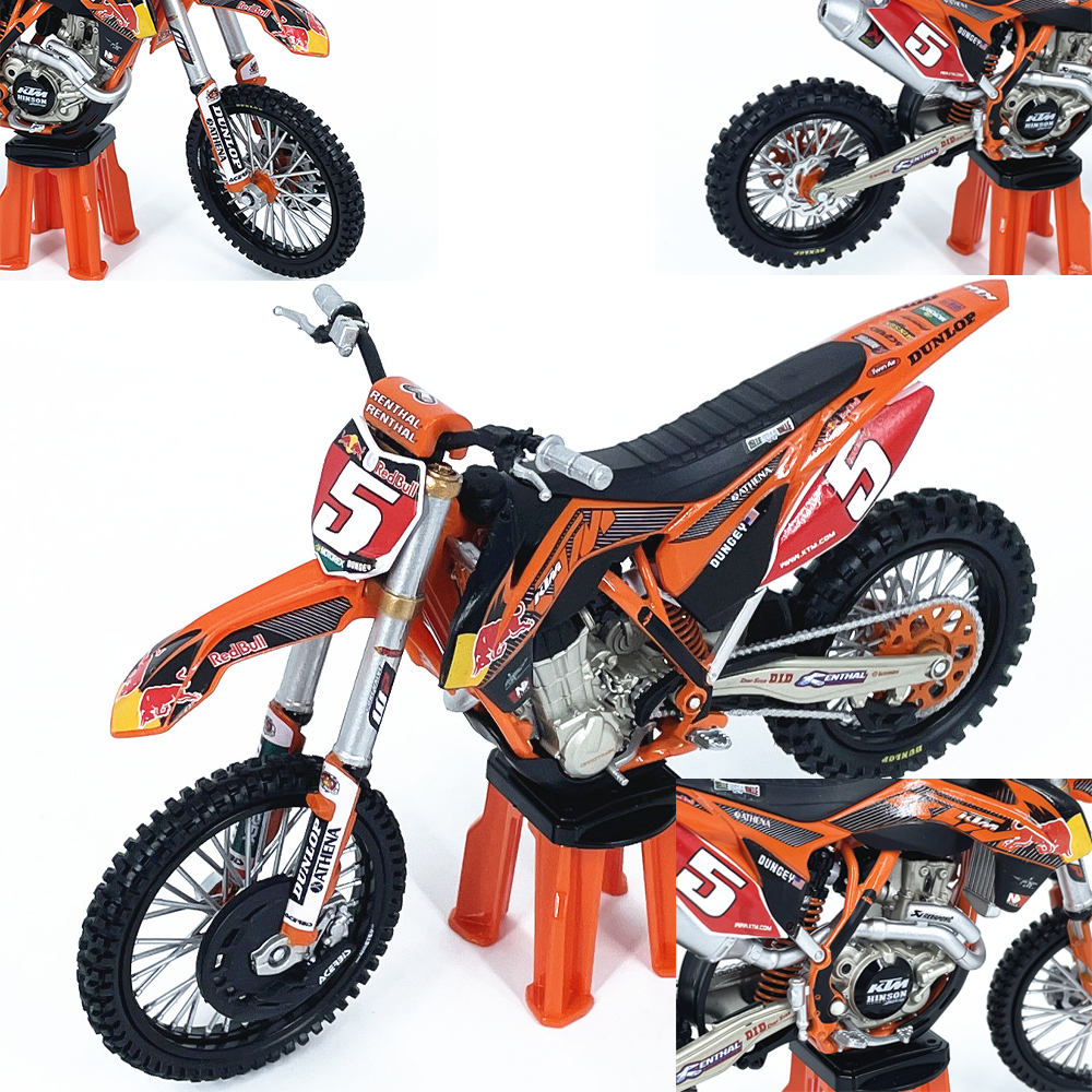 1:12KTM450SX-F2012红牛版摩托车模型成品收藏摆件