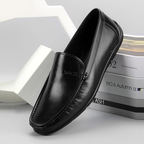 沙驰商务休闲牛皮皮鞋