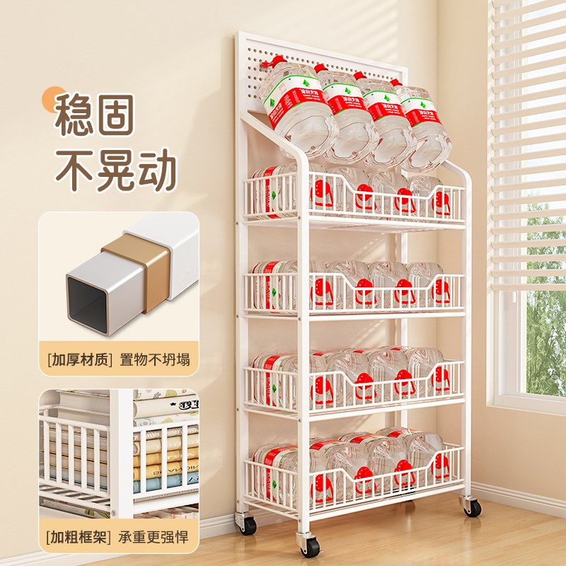 儿童玩具收纳柜绘本移动置物架儿童房书架分层整T理多功能柜子带