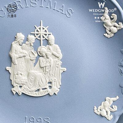 【收藏】伍德年份盘英国制韦奇伍德wedgwood玉石蓝浮雕系列年代盘