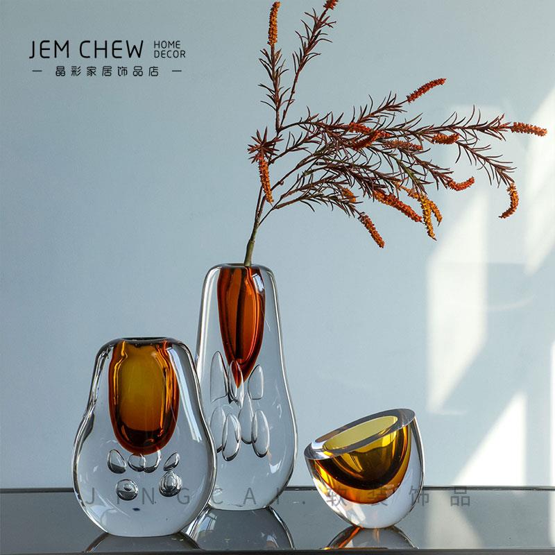 新中式客厅茶几样板房水晶葡萄装饰桌面酒店摆件饰品花器组合搭配