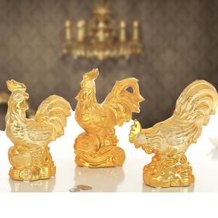 饰品 金色陶瓷金鸡储蓄罐创意摆件生肖大号金兔存钱罐工艺品家居装
