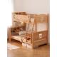 实木榉木上下铺双层高低床两层上下床子母子床储物童趣双层床卡通