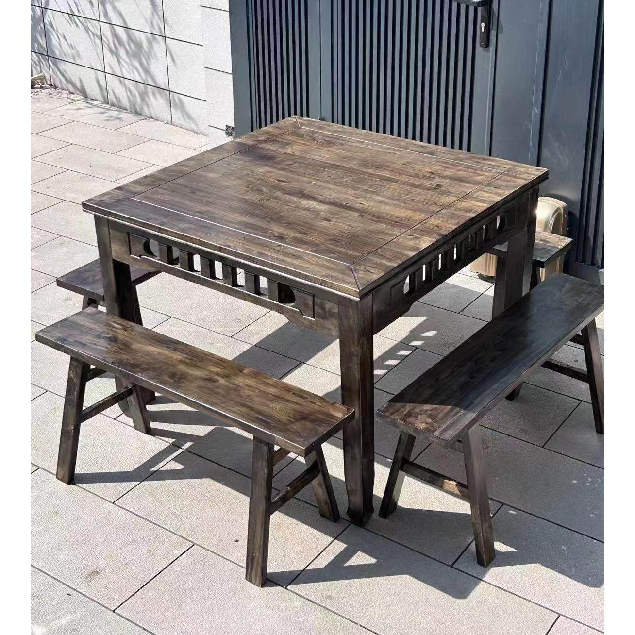 全实木八仙桌正方形老式桌子家用餐桌饭店餐馆中式小方桌吃饭桌子,住宅家具,实木餐桌,淘宝优惠券,粉丝福利购,淘宝优惠卷