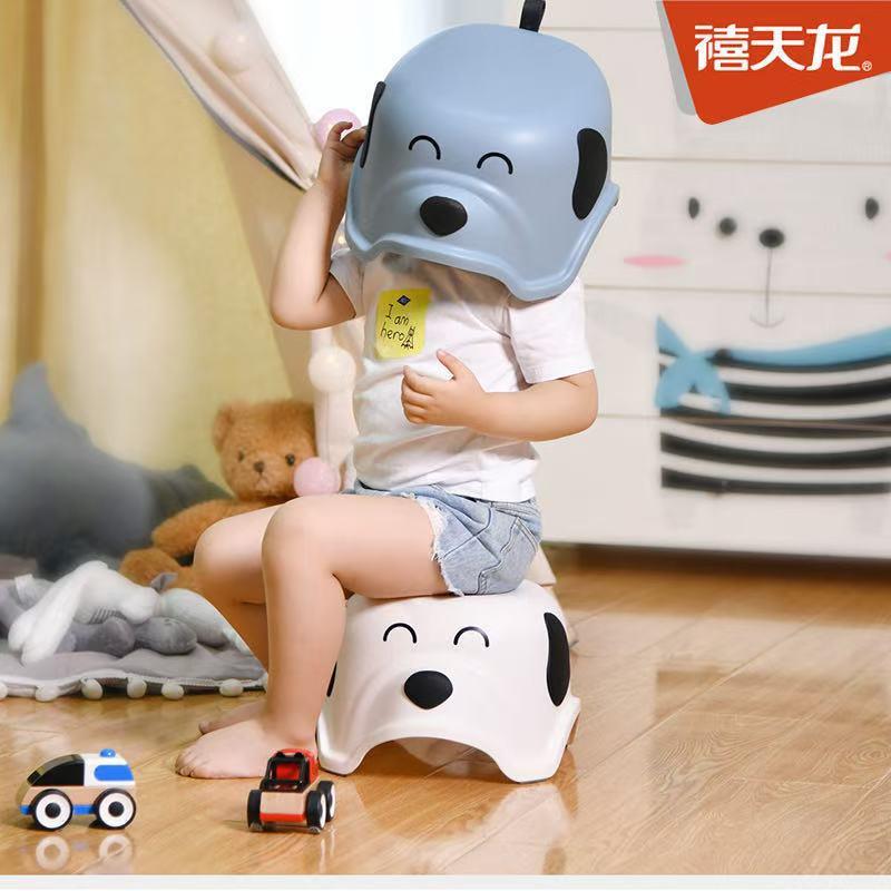 禧天龙塑料凳子家用浴室防滑凳客厅加厚卡通小板凳儿童矮凳脚踏凳