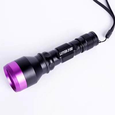 UV-365 LED手电筒式紫外线黑光灯 荧光探伤灯