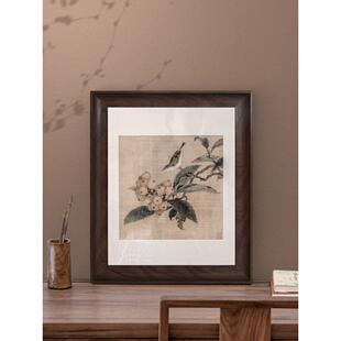 小尺寸油画框实木外框原木风全家福相框装裱大尺寸字画框架儿童