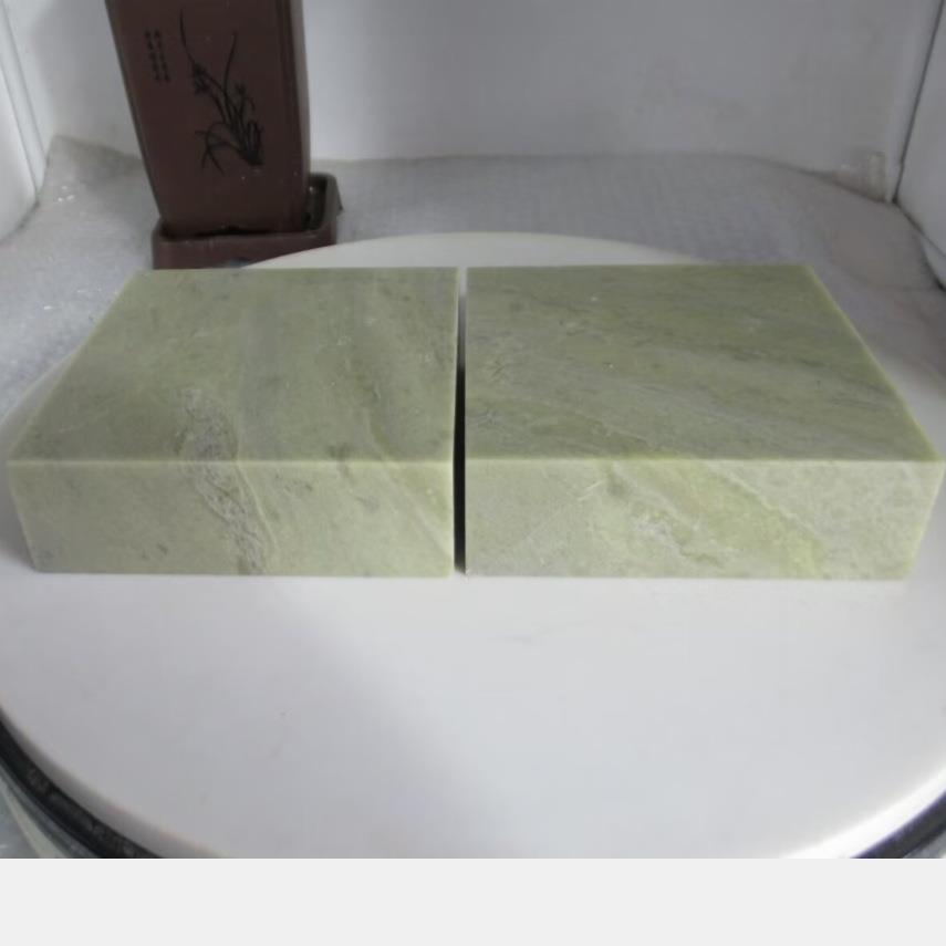 一对细磨青田石优质大印大方章12*12*4CM摆件印章石料篆刻练习章