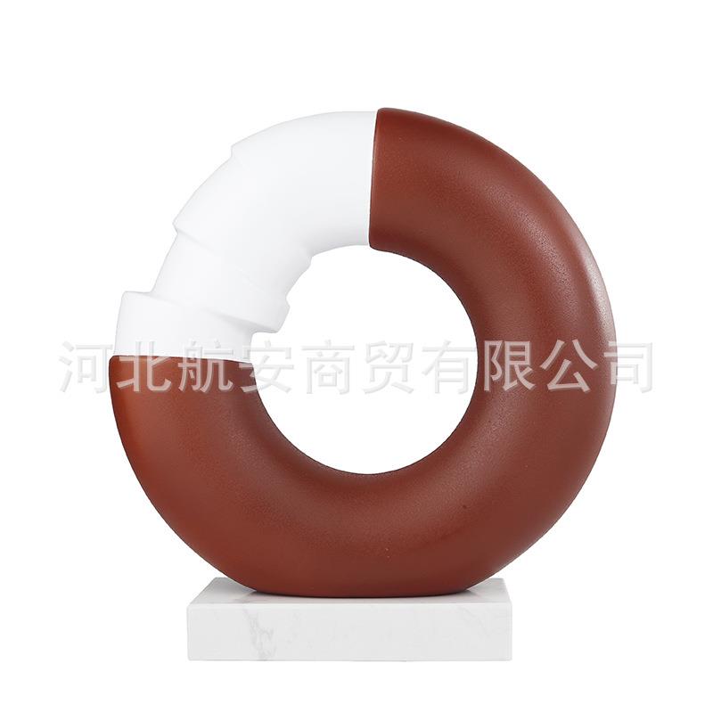 现代简约创意树脂抽象雕塑摆件样板房售楼处桌面软装饰品工艺品