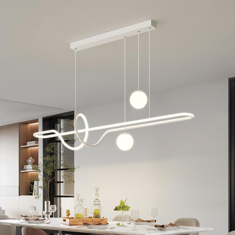 餐厅吊灯轻奢饭厅餐桌吧台灯具现代简约圆球灯新款创意极简餐厅灯