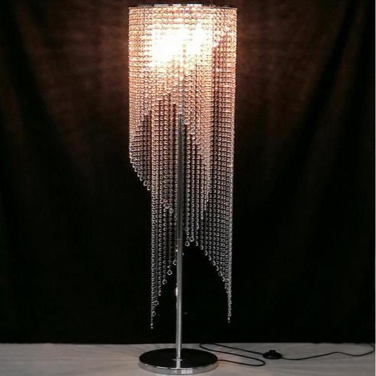 水晶落地灯创意卧室客厅floor lamp立式跨境婚庆led可调光