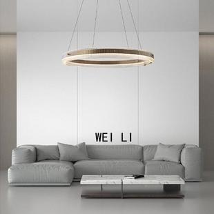 卧室简轻玻璃客厅简约奢风极意式大厅吊灯灯具家用北欧主灯餐厅