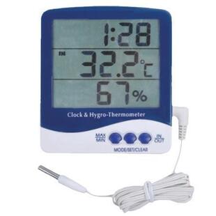 电子数字温湿度计带探头同时显示室内室外高精度温度表SH110