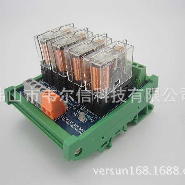 OMRON4路继电器模组扩展PLC