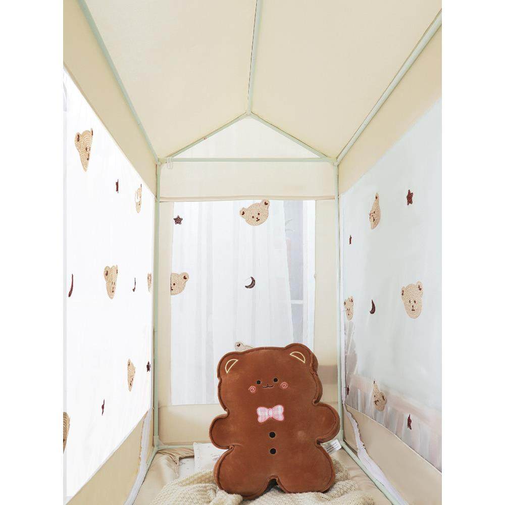 儿童床防摔蚊帐家用新款婴儿童防掉床蒙古包全包底拼接床可定制