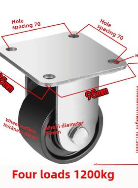 304不锈钢万向轮重型脚轮3英寸防水防锈车轮制动低重心耐腐蚀滑轮