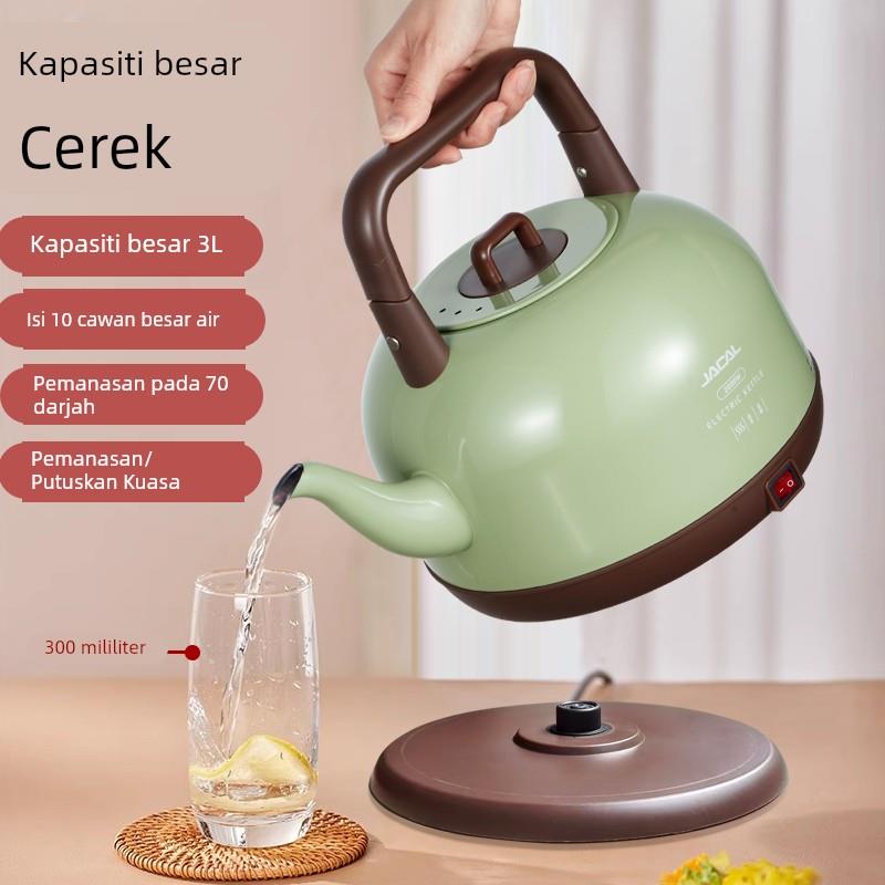 积高长嘴保温电热水壶3L大容量电烧水壶不锈钢家用电茶壶煮茶器