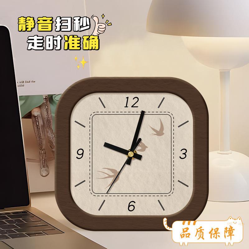 桌面时钟极简摆台式创意静音挂钟家用挂墙卧室静音钟表桌面摆放