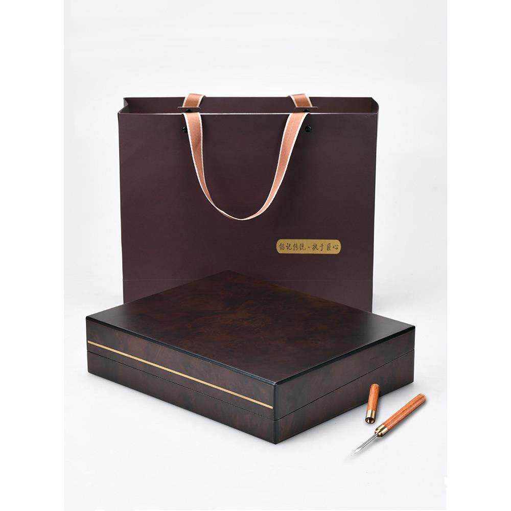 高档 357克普洱茶饼收纳盒 空礼盒 木盒 白茶饼包装盒带茶针