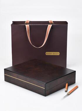 高档 357克普洱茶饼收纳盒 空礼盒 木盒 白茶饼包装盒带茶针