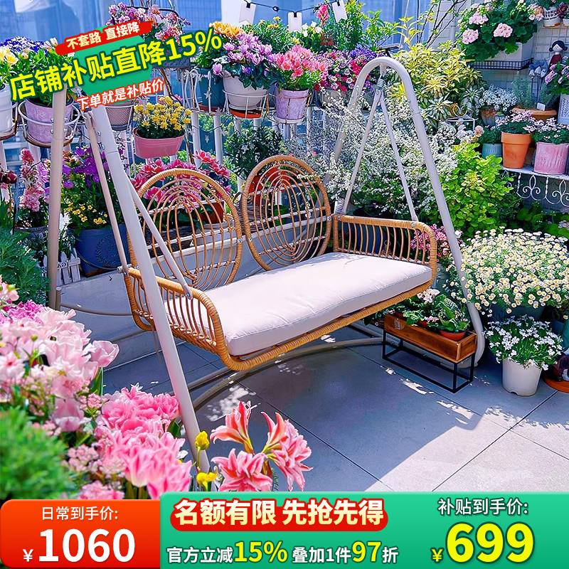 又一叶户外秋千庭院荡秋千摇椅双人室内网红大人阳台单人吊篮椅