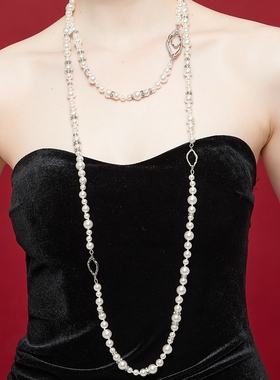 轻奢黄铜镀金cEganA黄铜拼接链女